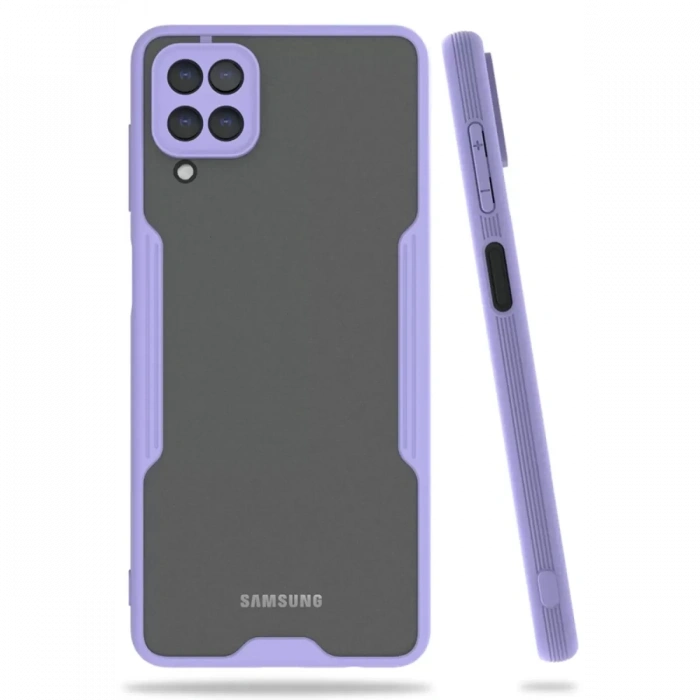 Samsung Galaxy A22 Kılıf Platin Silikon - Lila