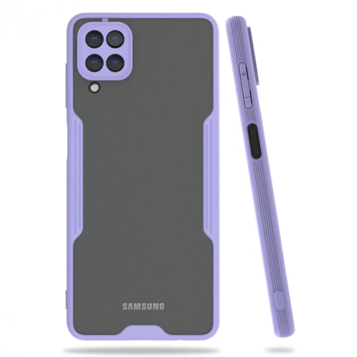 Samsung Galaxy A22 Kılıf Platin Silikon - Lila