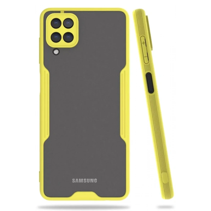 Samsung Galaxy A22 Kılıf Platin Silikon - Sarı