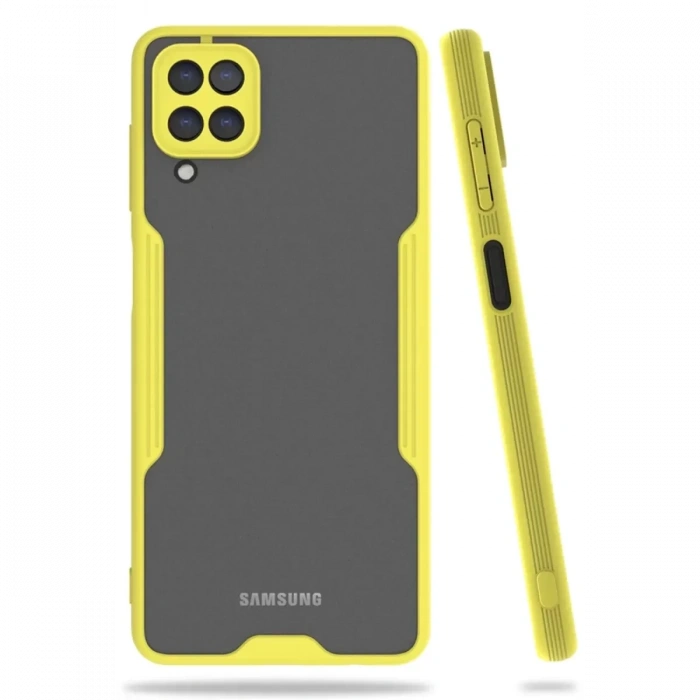 Samsung Galaxy A22 Kılıf Platin Silikon - Sarı