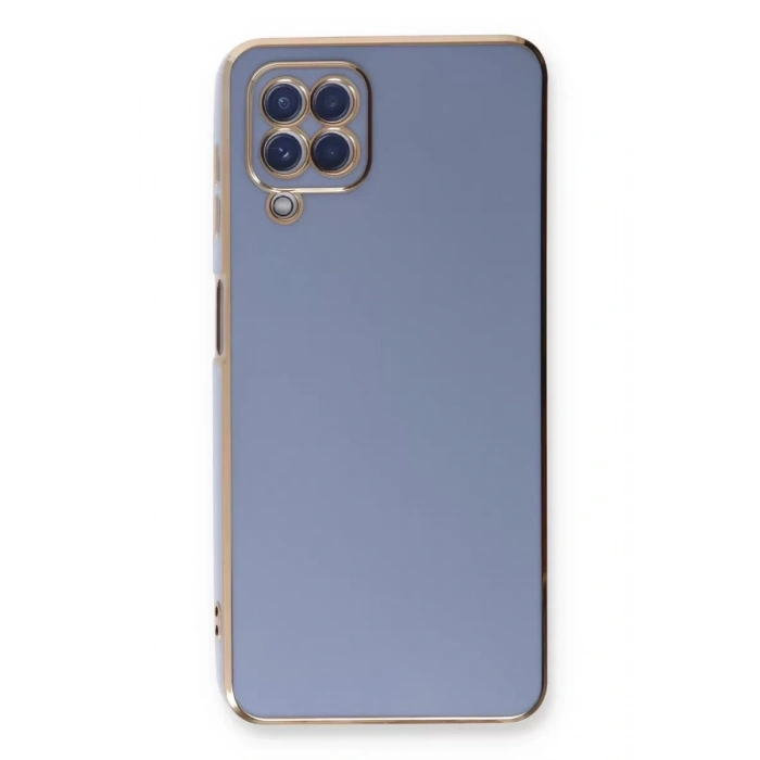 Samsung Galaxy A22 Kılıf Volet Silikon - Mavi