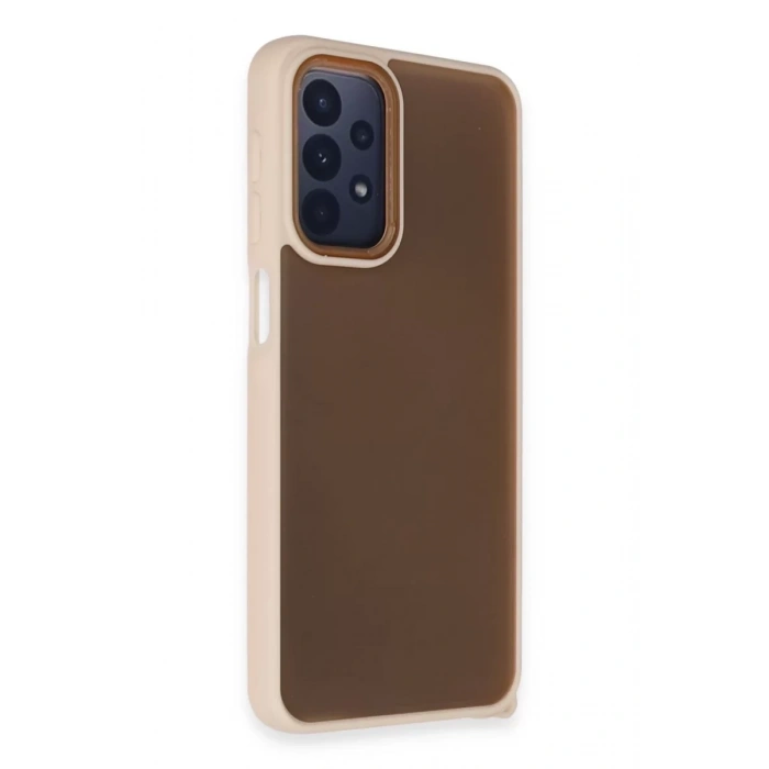 Samsung Galaxy A23 4G Kılıf Elegant Kapak - Pudra