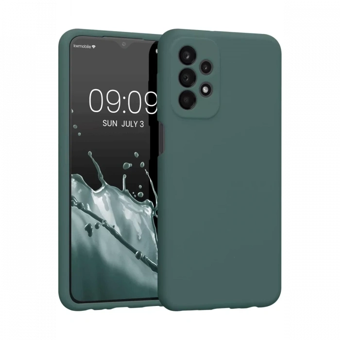 Samsung Galaxy A23 4G Kılıf First Silikon - Koyu Yeşil