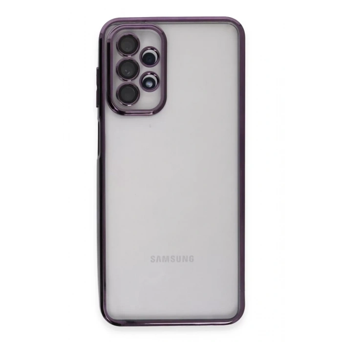 Samsung Galaxy A23 4G Kılıf Lensli Silikon - Mor