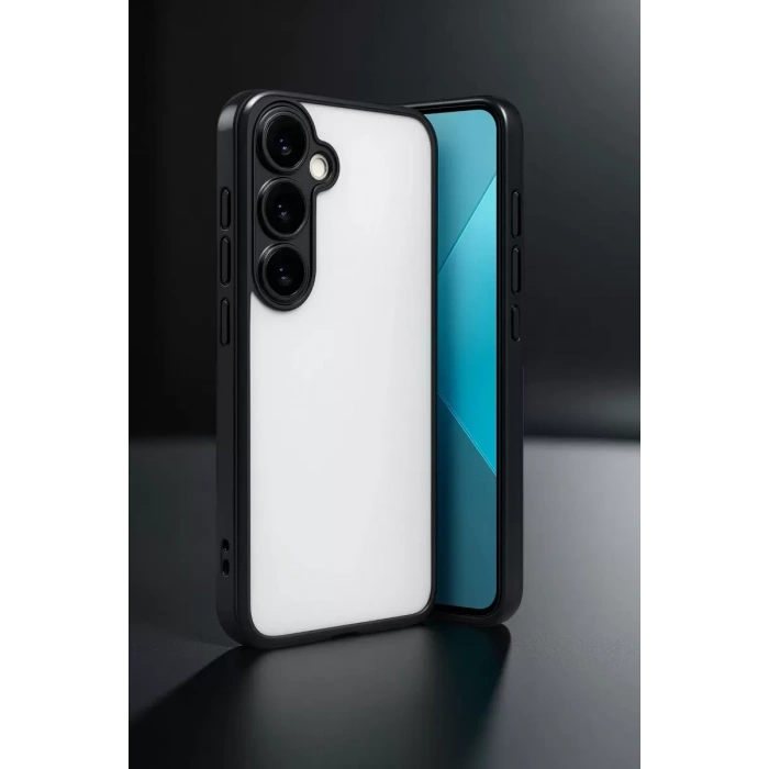 Samsung Galaxy A24 4G Prime Kılıf Lensli Silikon - Siyah