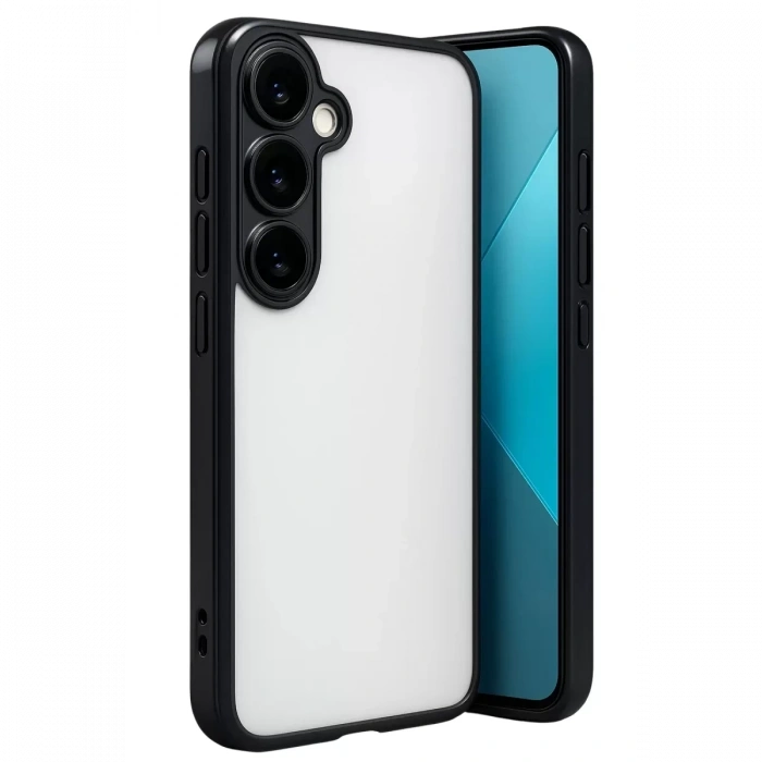 Samsung Galaxy A24 4G Prime Kılıf Lensli Silikon - Siyah