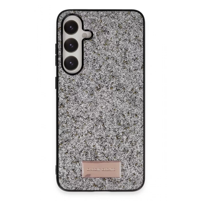Samsung Galaxy A25 5G Bright Simli Kapak - Gümüş