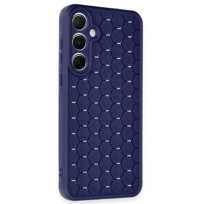 Samsung Galaxy A25 5G Kılıf Petek Silikon Kapak - Lacivert