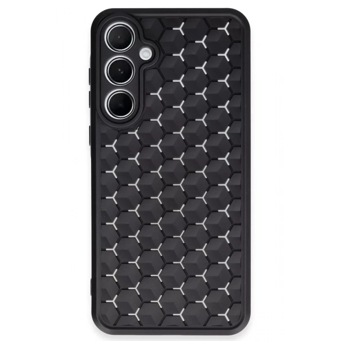 Samsung Galaxy A25 5G Kılıf Petek Silikon Kapak - Siyah