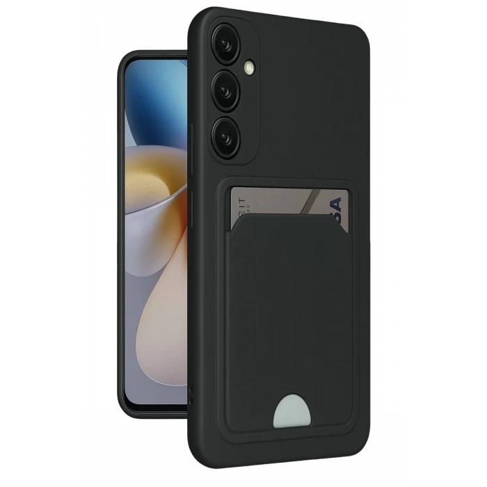 Samsung Galaxy A26 Kılıf Kelvin Kartvizitli Silikon - Siyah