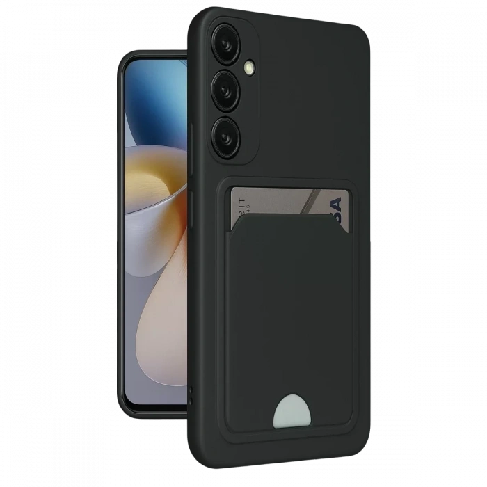 Samsung Galaxy A26 Kılıf Kelvin Kartvizitli Silikon - Siyah