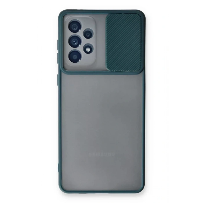 Samsung Galaxy A33 5G Kılıf Palm Buzlu Kamera Sürgülü Silikon - Yeşil