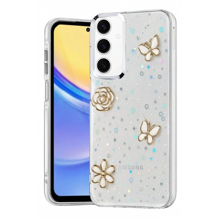 Samsung Galaxy A35 5G Fiyonk Desenli Kapak - Desen 10