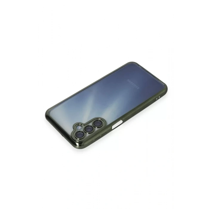 Samsung Galaxy A35 5G Kılıf Lensli Silikon - Yeşil