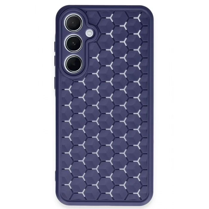 Samsung Galaxy A35 5G Kılıf Petek Silikon Kapak - Lacivert