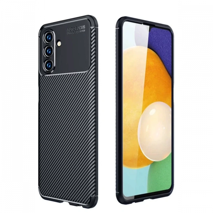 Samsung Galaxy A36 Kılıf Auto Focus Karbon Kapak - Siyah