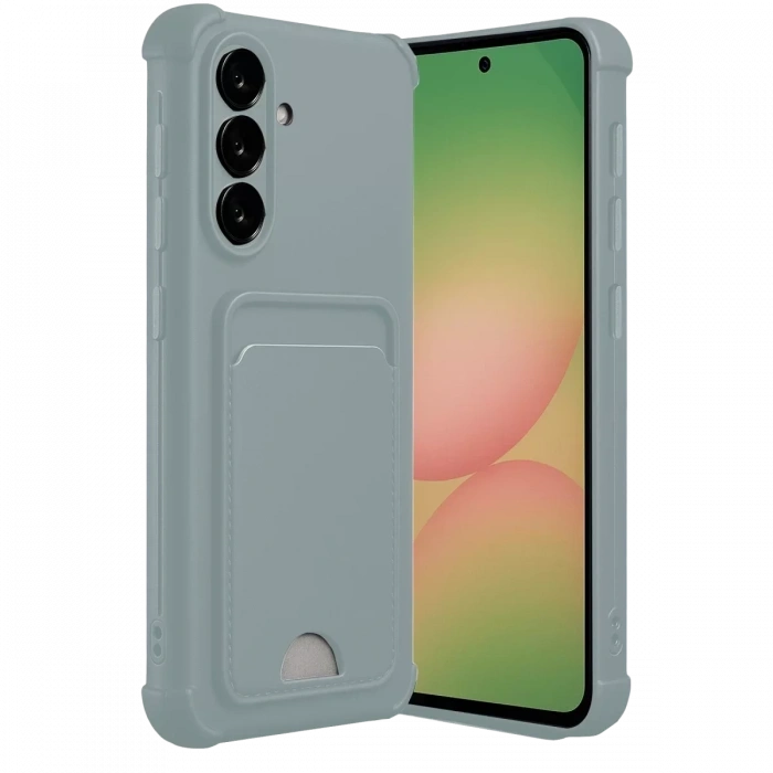 Samsung Galaxy A36 Kılıf Kelvin Kartvizitli Silikon - Açık Yeşil