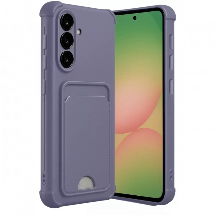 Samsung Galaxy A36 Kılıf Kelvin Kartvizitli Silikon - Lila