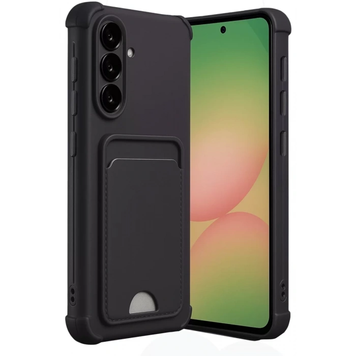Samsung Galaxy A36 Kılıf Kelvin Kartvizitli Silikon - Siyah