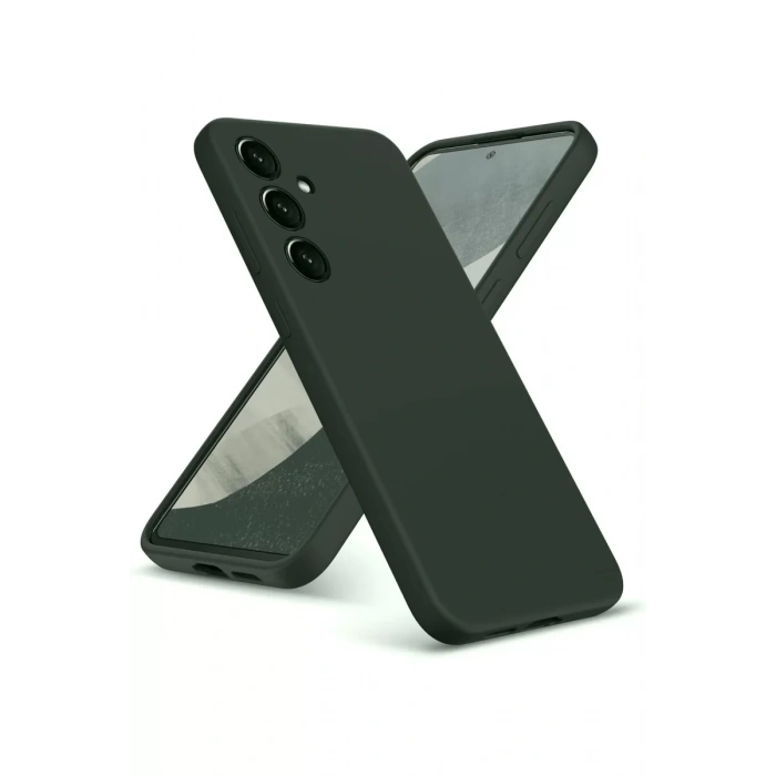 Samsung Galaxy A36 Kılıf Nano içi Kadife Silikon - Koyu Yeşil