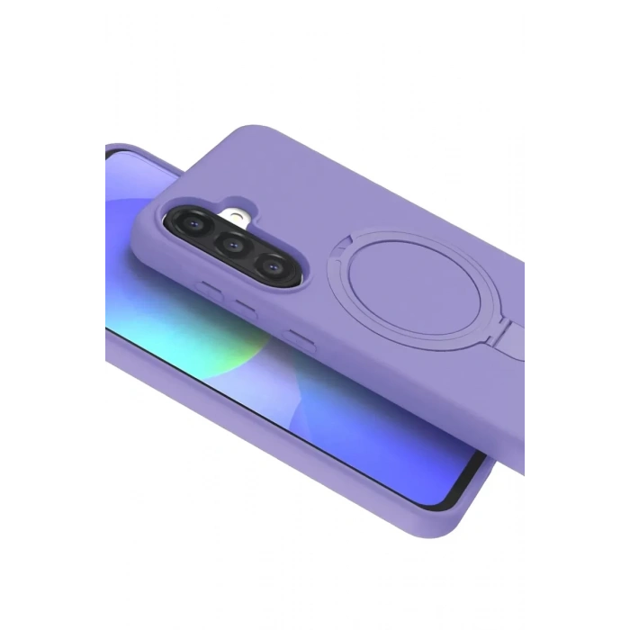 Samsung Galaxy A36 Regal Magsafe Standlı Kapak - Lila