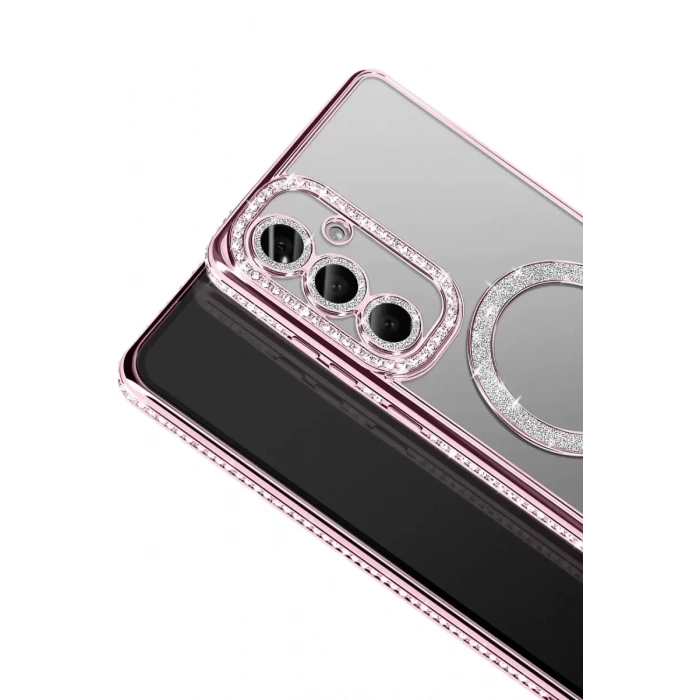 Samsung Galaxy A37 5G Joke Simli Magneticsafe Kılıf - Pembe