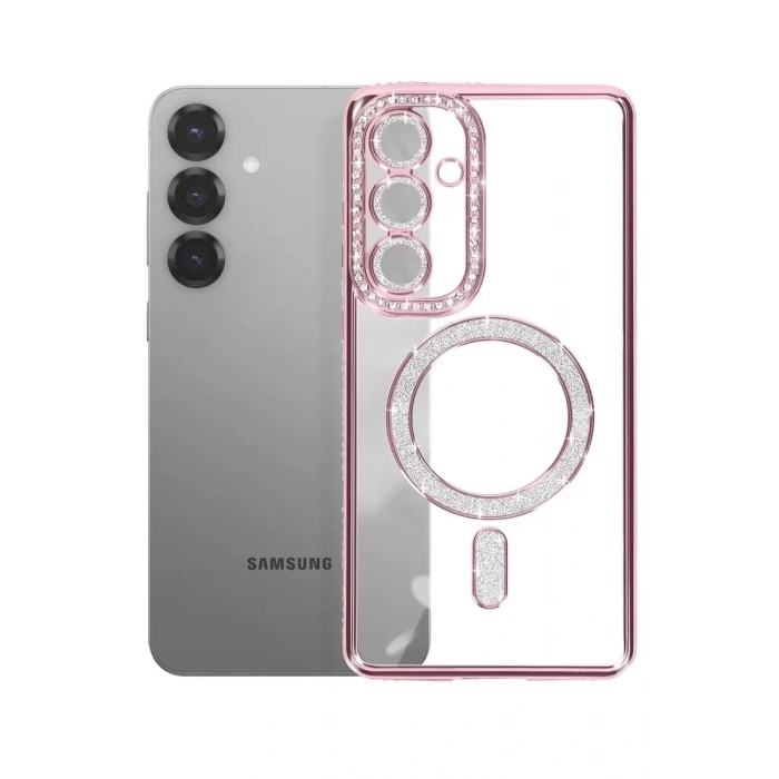 Samsung Galaxy A37 5G Joke Simli Magneticsafe Kılıf - Pembe