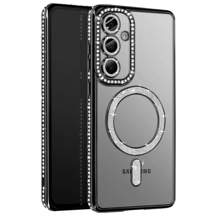 Samsung Galaxy A37 5G Joke Simli Magneticsafe Kılıf - Siyah