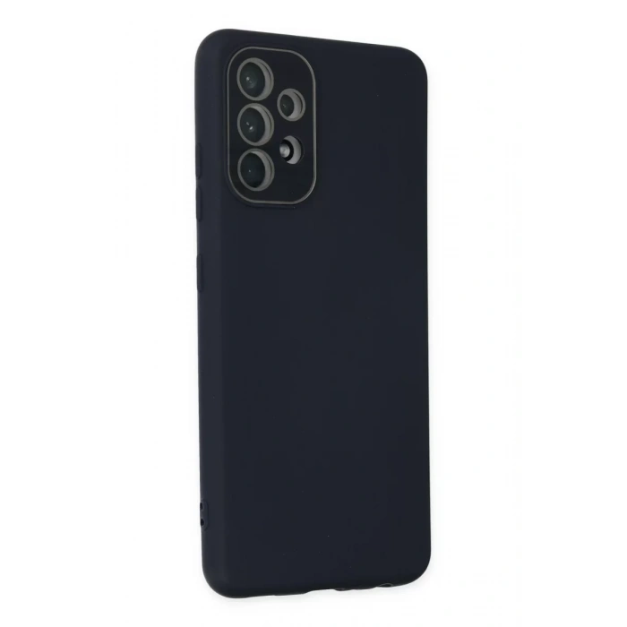 Samsung Galaxy A53 5G Kılıf Lansman Glass Kapak - Lacivert