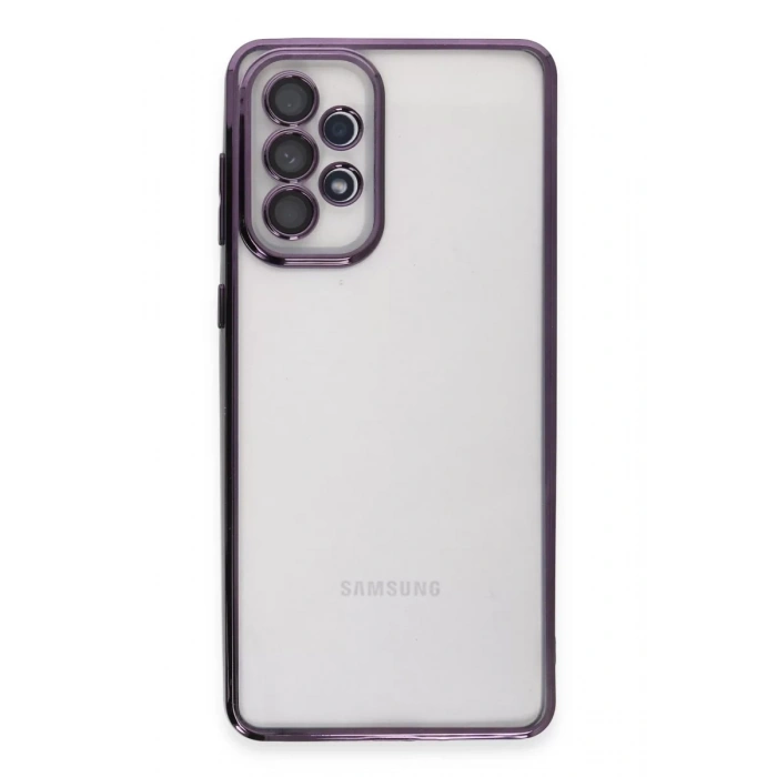Samsung Galaxy A53 5G Kılıf Lensli Silikon - Mor