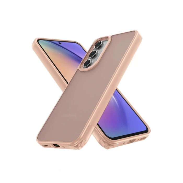 Samsung Galaxy A54 5G Kılıf Elegant Kapak - Pudra