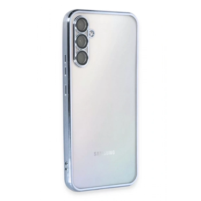 Samsung Galaxy A54 5G Kılıf Lensli Silikon - Açık Mavi