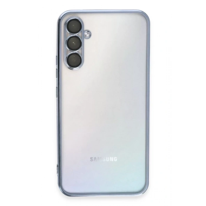 Samsung Galaxy A54 5G Kılıf Lensli Silikon - Açık Mavi