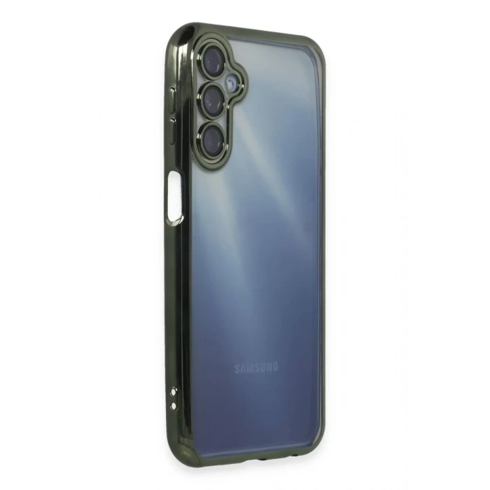 Samsung Galaxy A55 5G Kılıf Lensli Silikon - Yeşil