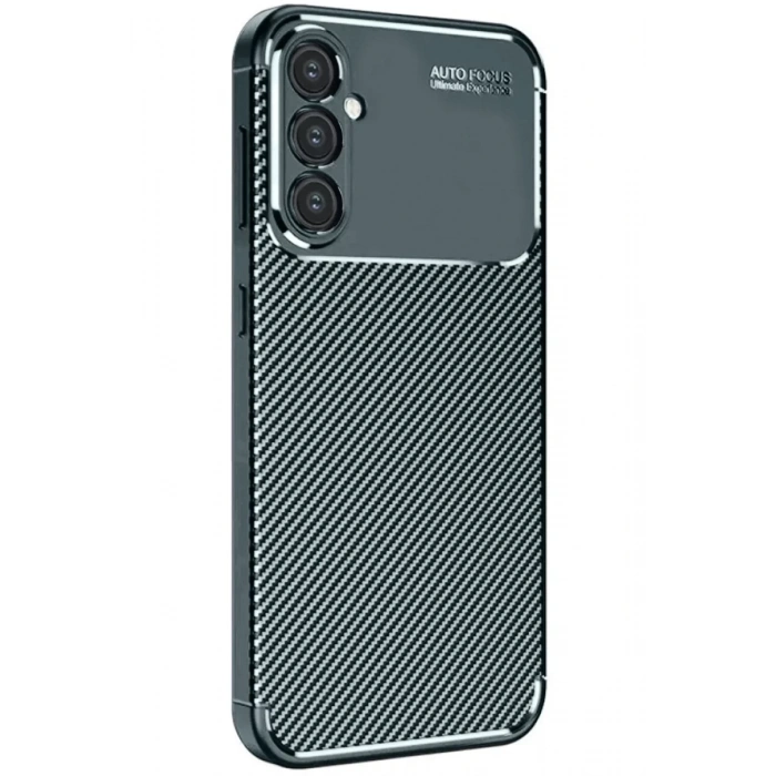 Samsung Galaxy A56 Kılıf Auto Focus Karbon Kapak - Koyu Yeşil