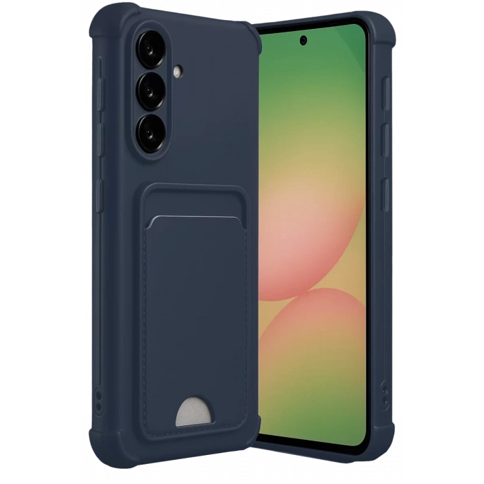 Samsung Galaxy A56 Kılıf Kelvin Kartvizitli Silikon - Lacivert