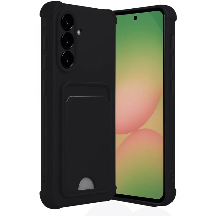 Samsung Galaxy A56 Kılıf Kelvin Kartvizitli Silikon - Siyah