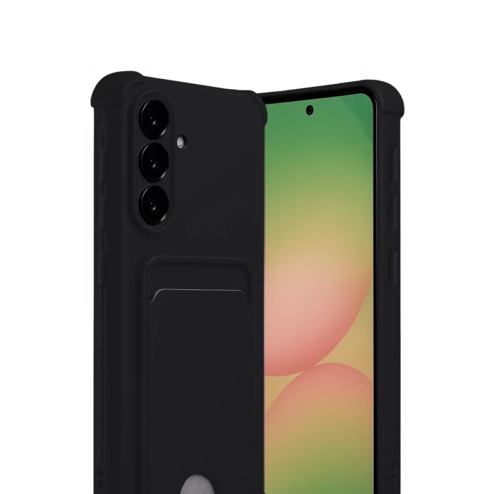 Samsung Galaxy A56 Kılıf Kelvin Kartvizitli Silikon - Siyah