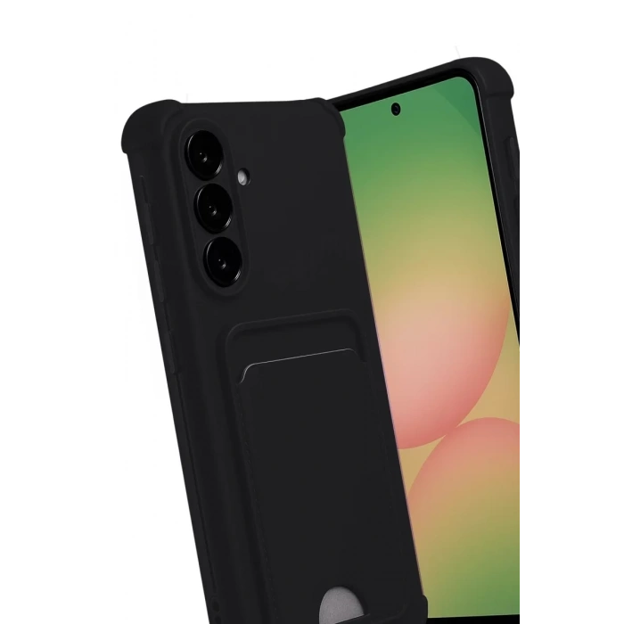 Samsung Galaxy A56 Kılıf Kelvin Kartvizitli Silikon - Siyah