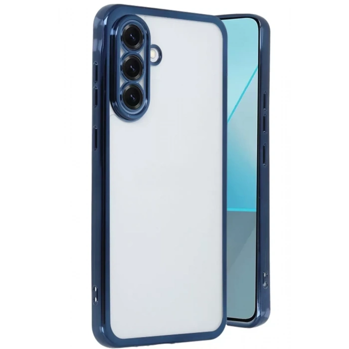 Samsung Galaxy A56 Kılıf Lensli Silikon - Lacivert
