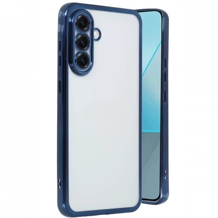 Samsung Galaxy A56 Kılıf Lensli Silikon - Lacivert