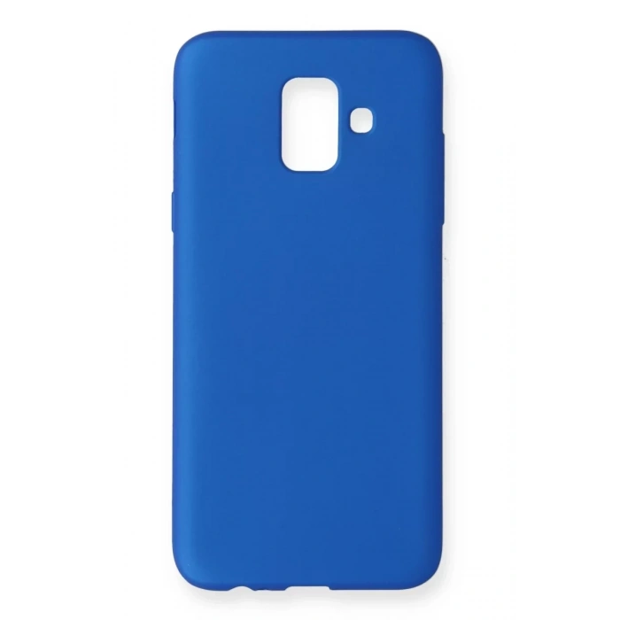 Samsung Galaxy A6 2018 Kılıf First Silikon - Mavi