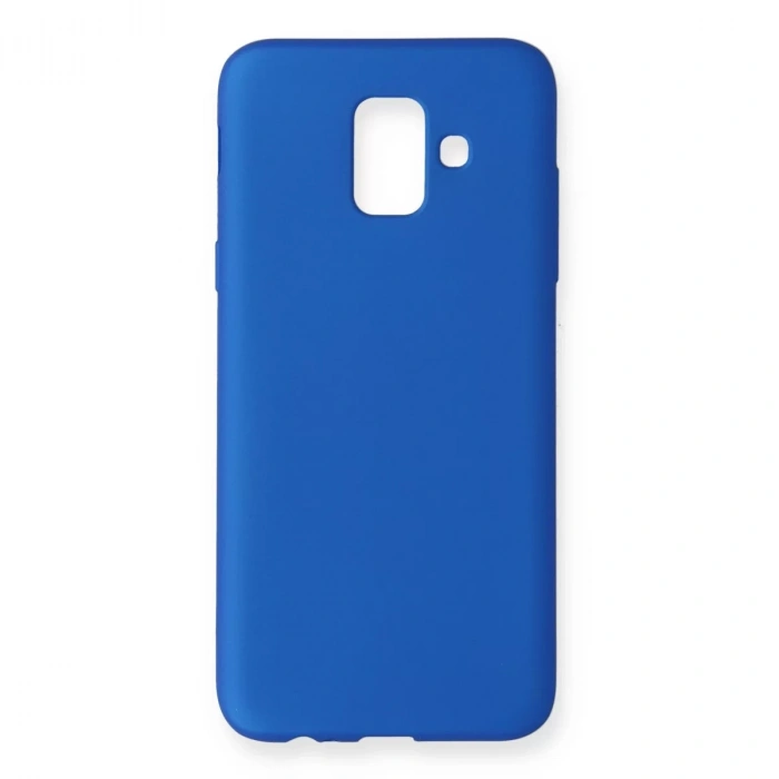 Samsung Galaxy A6 2018 Kılıf First Silikon - Mavi