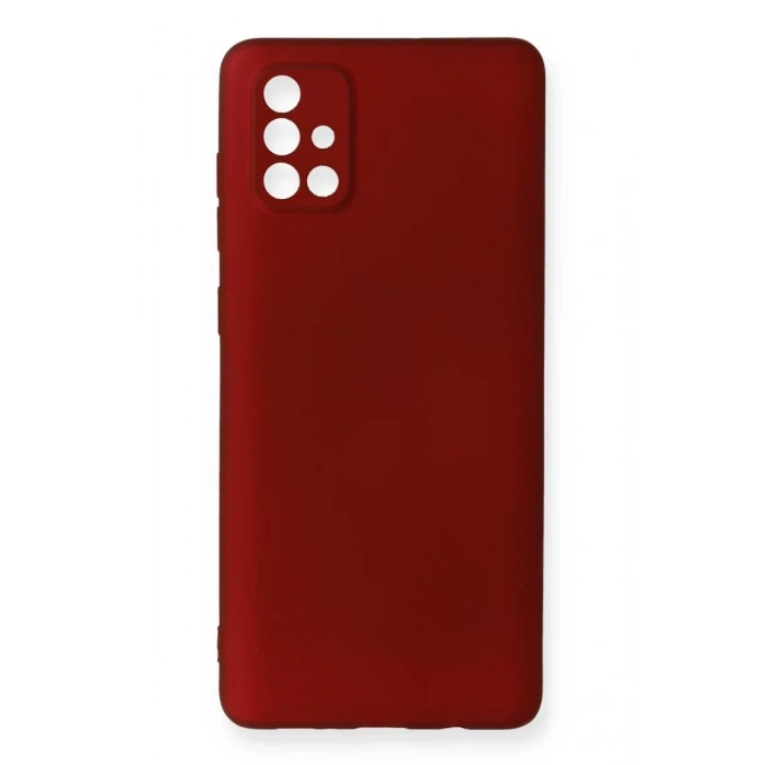 Samsung Galaxy A71 Kılıf First Silikon - Bordo