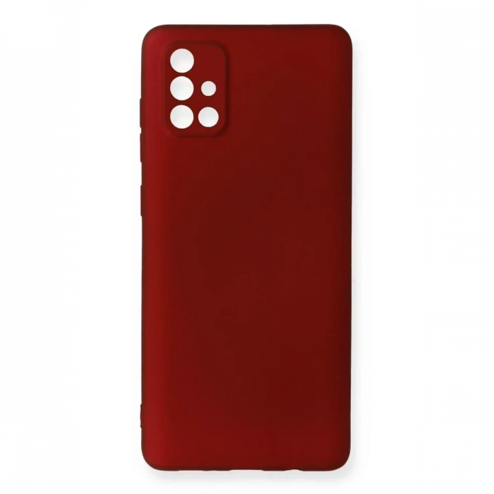 Samsung Galaxy A71 Kılıf First Silikon - Bordo