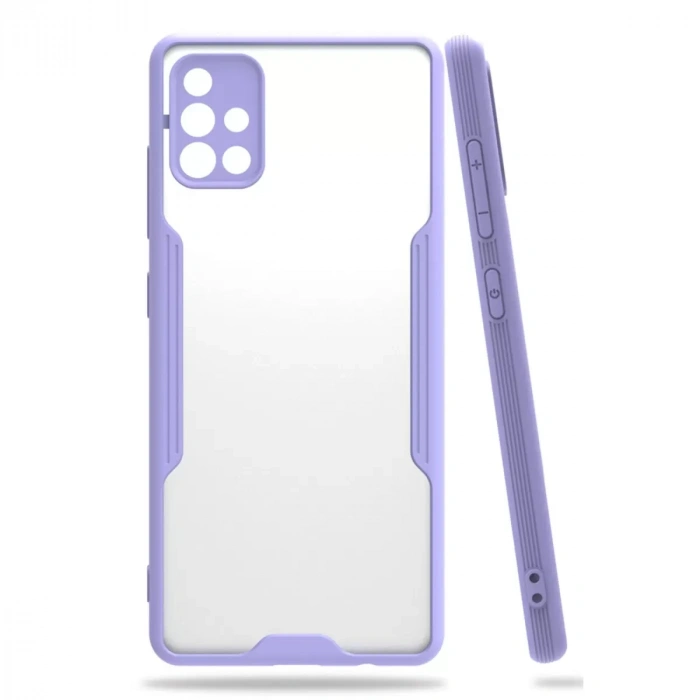 Samsung Galaxy A71 Kılıf Platin Silikon - Lila