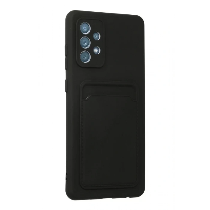 Samsung Galaxy A72 Kılıf Kelvin Kartvizitli Silikon - Siyah