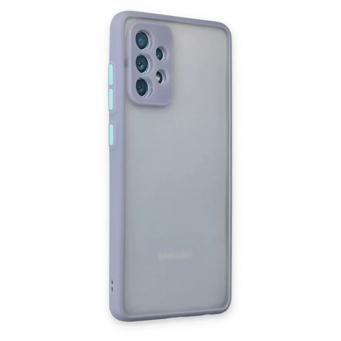 Samsung Galaxy A72 Kılıf Montreal Silikon Kapak - Gri