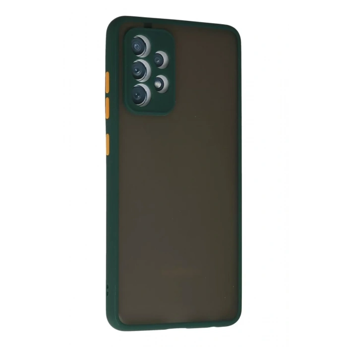 Samsung Galaxy A72 Kılıf Montreal Silikon Kapak - Koyu Yeşil