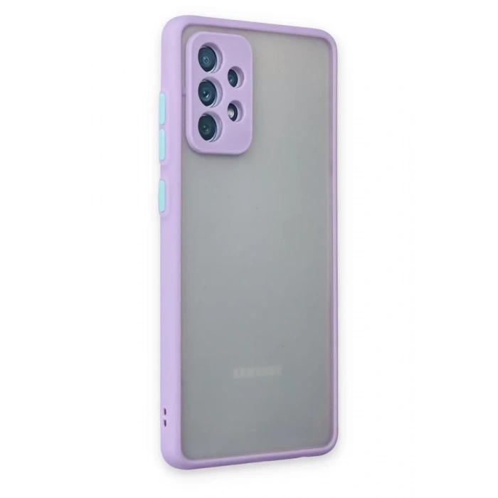Samsung Galaxy A72 Kılıf Montreal Silikon Kapak - Mor